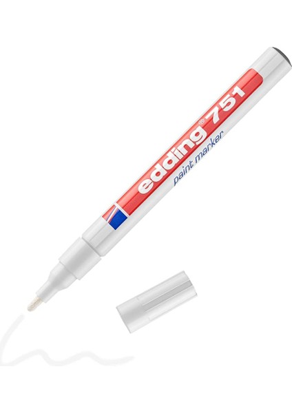 751 Boya Kalemi - Beyaz - 1 Kalem - 1-2 mm Yuvarlak Uç