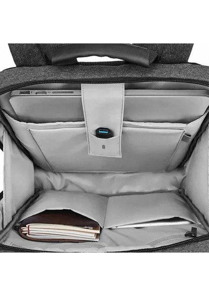 Nınetygo Classic Business Backpack Laptop Bag - Dark Grey Lasik Iş ve Günlük Sırt Çantası – Laptop Uyumlu, Suya , USB Girişli Koyu Gri modelleri