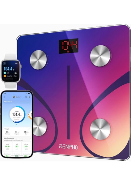 Elis 1, Akıllı Bluetooth Kişisel Vücut Yağı Tartısı 180 kg