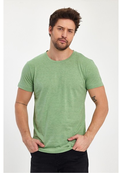 Erkek Compact Penye Sıfır Yaka T-Shirt
