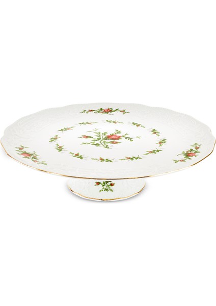 Vintage Rose 2 parça Spatulalı Kek Servis Seti 30 cm Krem