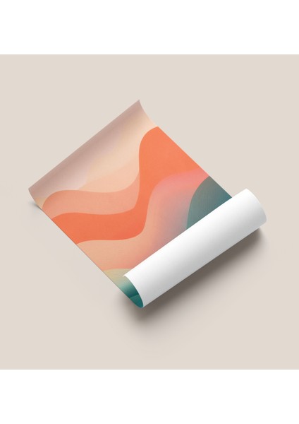 Çerçevesiz Poster, Dijital Baskı Soyut Renkli Dalgalar , Ofis Salon Oturma Odası Dekorasyon , Poster fiyatları
