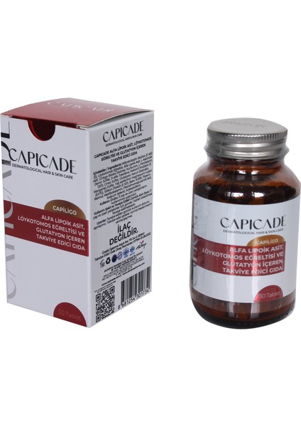 Capiligo Alfa Lipoik Asit, Löykotomos Eğreltisi ve Glutatyon 30 Tablet