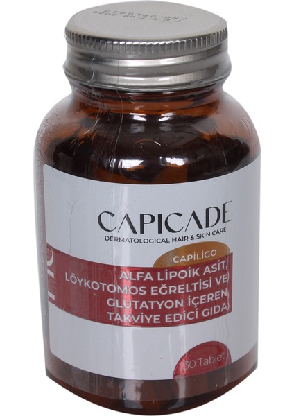 Capiligo Alfa Lipoik Asit, Löykotomos Eğreltisi ve Glutatyon 30 Tablet fiyatları