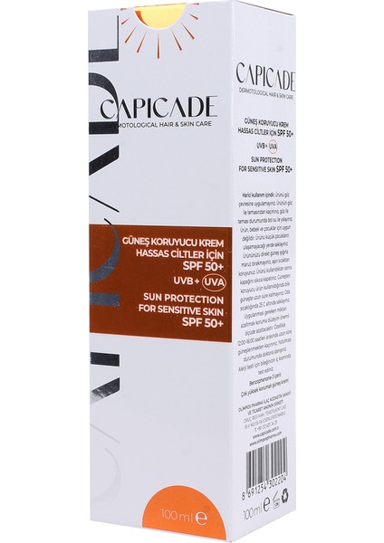 SPF50+ Güneş Koruyucu Krem 100ml - Kızarık Eğilimli ve Hassas Ciltler fırsatları