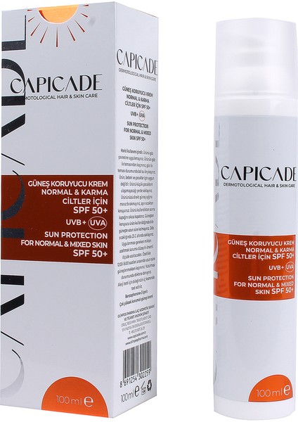 Normal&Karma Ciltler İçin Güneş Koruyucu Krem Spf50+ 100ml