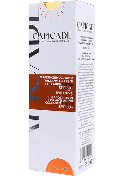 Spf 50+ Collagen Tinted Güneş Koruyucu Krem 100ML fiyatları