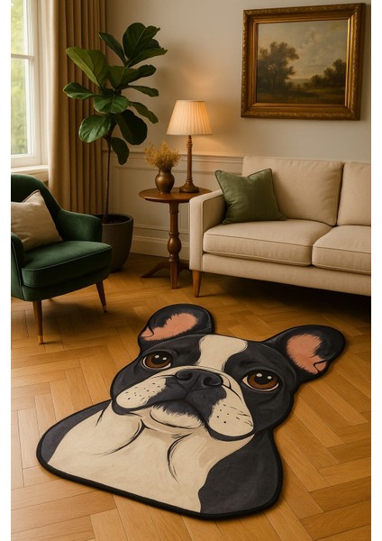 Köpek Desenli Halı | Kaymaz Taban Yıkanabilir Çocuk Genç Odası Halısı modelleri