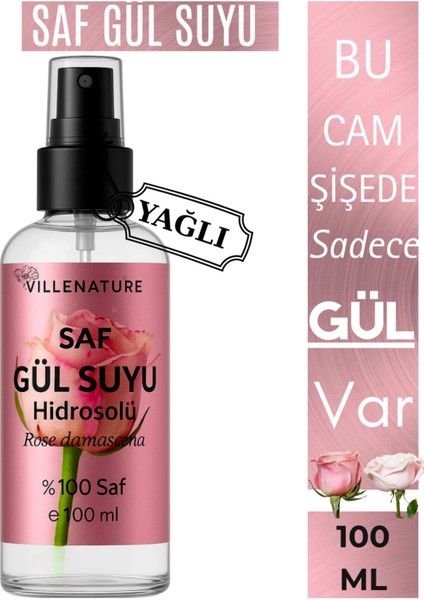 Saf Gül Suyu Hidrosolü ,tam Gül Suyu , Yağı Alınmamış Gülsuyu