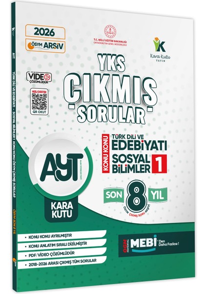 2026 YKS-AYT Eşit Ağırlık Çıkmış Soru Bankası KaraKutu 2’li Set KonuKonu Son 8Yıl Çözüm BASKI ÜCRET fiyatları