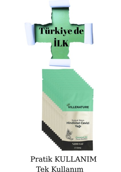 Tek Kullanımlık Soğuk Sıkım Hindistan Cevizi Yağı