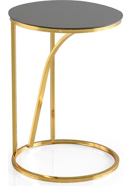 Bronz Cam Cansu Yan Sehpa