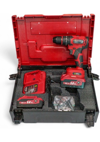 36 Volt 5 Amper Şarjlı Kömürsüz Matkap