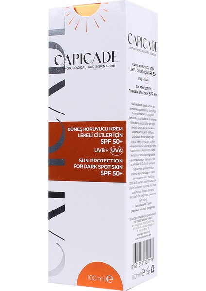 SPF50+ Güneş Koruyucu Krem 100ml - Lekeli Ciltler modelleri