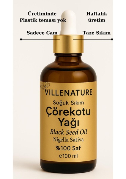 Soğuk Sıkım Çörekotu Yağı,haftalık Taze Üretim 100 ML