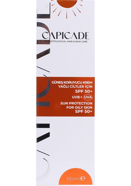 SPF50+ Güneş Koruyucu Krem Yağlı Ciltler için 100ml fırsatları