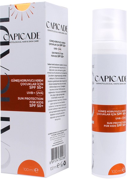 SPF50+ Güneş Koruyucu Losyun 100ml - Çocuklar İçin
