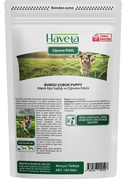 Burgu Çubuk Puppy 100 Adet fiyatları