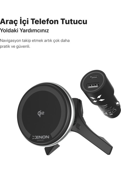 Araç İçi Telefon Tutucu Ultra Güçlü Kablosuz Manyetik Mag Safe ile Uyumlu 20W Qi2 Bağlantılı Hızlı Şarj Cihazı X6401 modelleri