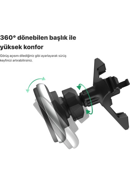 Araç İçi Telefon Tutucu Ultra Güçlü Kablosuz Manyetik Mag Safe ile Uyumlu 20W Qi2 Bağlantılı Hızlı Şarj Cihazı X6401 indirimleri