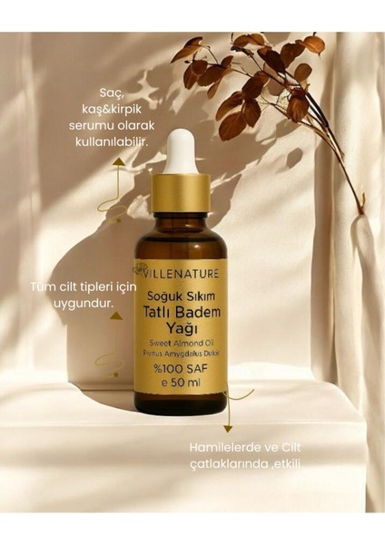Soğuk Sıkım Tatlı Badem Yağı 50 ml modelleri