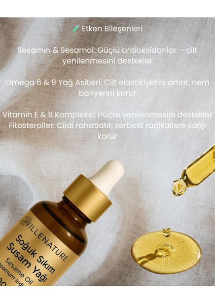 Soğuk Sıkım Susam Yağı 50 ml modelleri