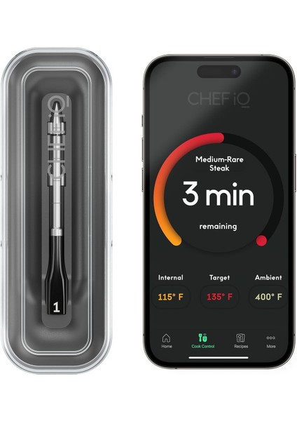 Chef Iq Sense Şarjlı Akıllı Kablosuz Et Termometresi Ultra Ince Problu Bluetooth Et Termometresi