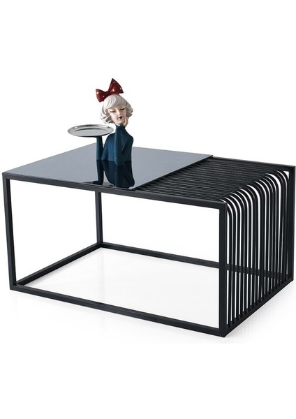 Siyah - Füme Cam Bilge Orta Sehpa