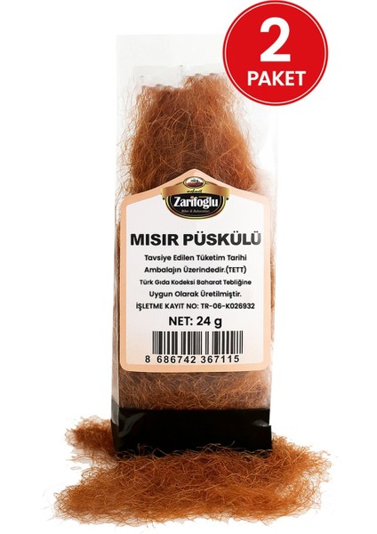 Mısır Püskülü Bitkisi Şifalı Bitkiler 2 x 24 gr