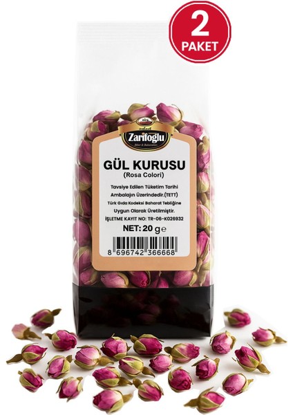 Gül Kurusu Bitkisi Şifalı Bitkiler 2 x 20 gr