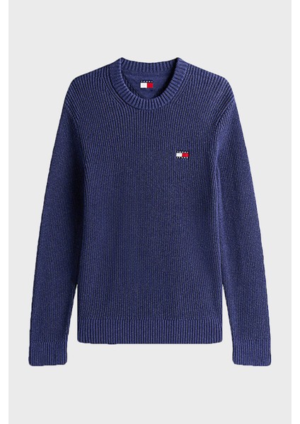 Logolu Pamuklu Slim Fit Bisiklet Yaka Örgü Kazak Erkek Kazak DM0DM21652 Dse indirimleri