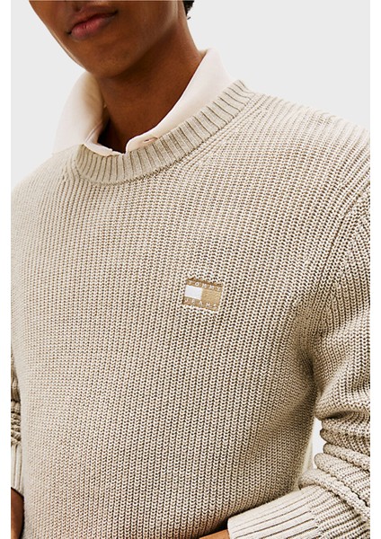 Logolu Pamuklu Slim Fit Bisiklet Yaka Örgü Kazak Erkek Kazak DM0DM21652 Ad2 fırsatları