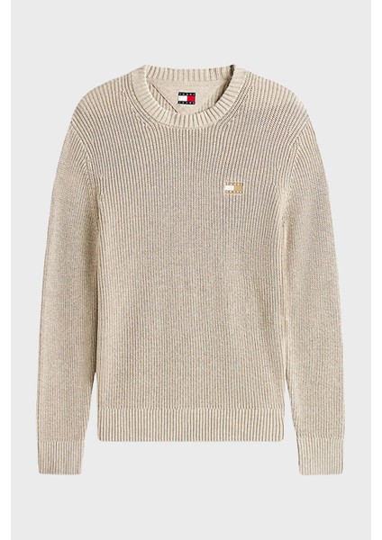 Logolu Pamuklu Slim Fit Bisiklet Yaka Örgü Kazak Erkek Kazak DM0DM21652 Ad2 indirimleri