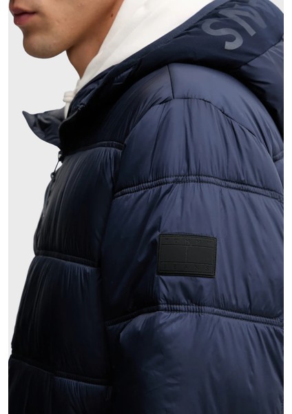 Regular Fit Kapüşonlu Kapitoneli Şişme Mont Erkek Mont DM0DM22044 C1G indirimleri