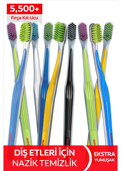 Ultra Soft Diş Etleri için Nazik Temizlik Yumuşak Diş Fırçası + Fırça Kabı Hediye