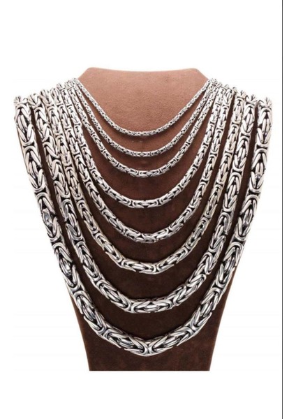 Vog 5.2mm Yuvarlak Kral Model 925 Ayar Erkek Gümüş Kolye Zincir fiyatları