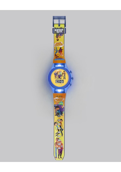 Miniflak Rafadan Tayfa Lisanslı RF7221 Sarı Lacivert Işıklı Öğretici Çocuk Saati modelleri
