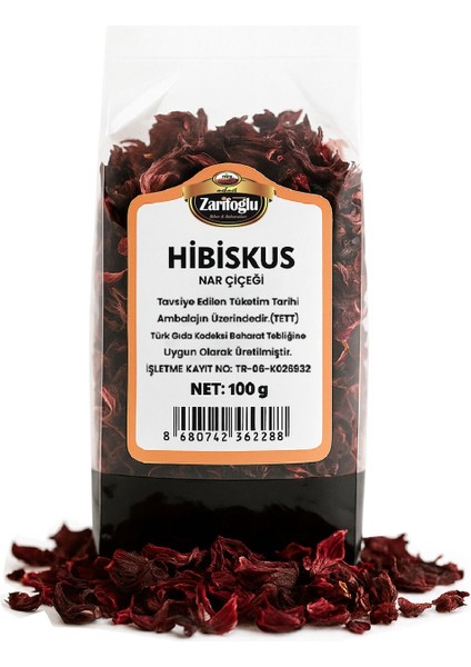 Hibisküs Nar Çiçeği Otu Bitkisi Şifalı Bitkiler Hibüsküs Mekke Gülü Hibiscus Hibiskus 100 gr