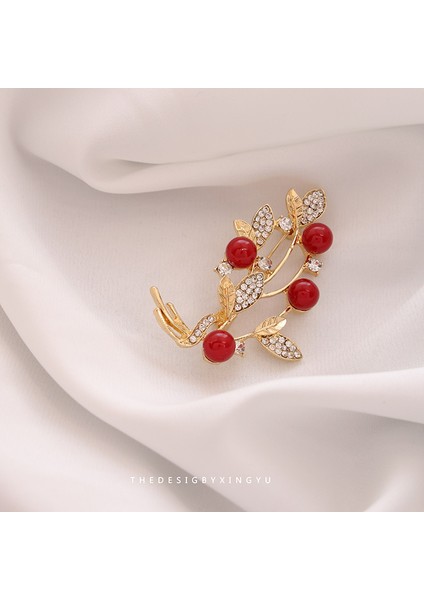 Yeni Moda Zirkonya Inci Küpeler Fransız Niş Retro Hafif Lüks Küpeler ve Broşlar Sınıf Dekorasyonu (Yurt Dışından)