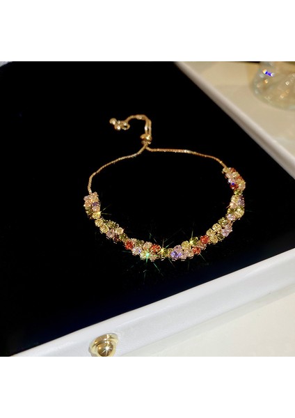 Yeni Zirkonya Çekilebilir Bilezik Hafif Lüks Kıdemli Mizaç Duygusu Bilezik Mücevherat Sınıfı Broş Takı (Yurt Dışından)