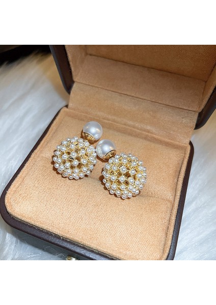 Yeni Bilezik Broş Küpe Gümüş Iğne Yağ Damlası Çiçekler Geometrik Küpe Fransız Retro Moda Mizaç Takı Broş Bilezik (Yurt Dışından)