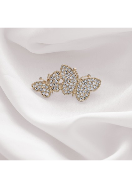 Yeni Moda Zirkonya Inci Küpeler Fransız Niş Retro Hafif Lüks Küpeler ve Broşlar Sınıf Dekorasyonu (Yurt Dışından)