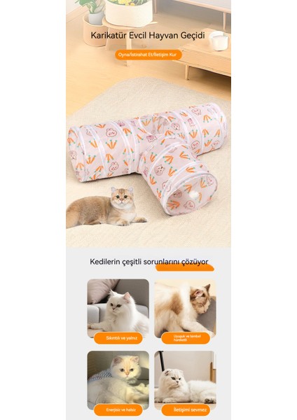 Evcil Hayvan Kedi Tüneli Eğlenceli Kedi Kedi Oyuncağı Kedi Mağarası Yuvası T Şeklinde Katlanabilir Tee Sürünme Geçidi (Yurt Dışından) fiyatları