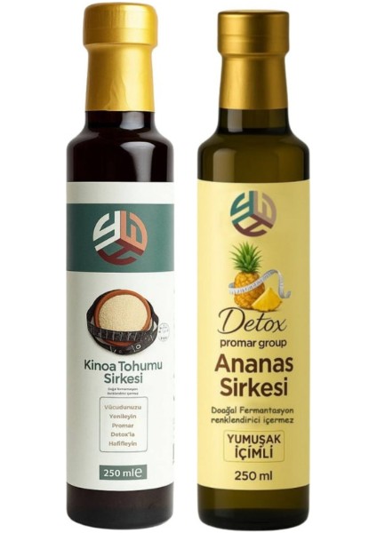 Detox Ananas Sirkesi 250 ml + Kinoa Tohumu DetoxSirkesi 250 ml