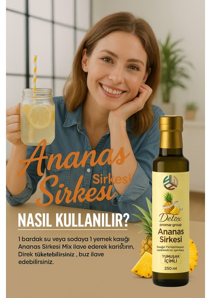 Detox Ananas Sirkesi 250 ml + Kinoa Tohumu DetoxSirkesi 250 ml fırsatları