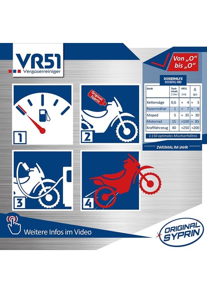 Orijinal Karbüratör Temizleyici VR51 1500 Ml, 6’lı Paket, 2 ve 4 Zamanlı Benzinli Motorlar Için fiyatları