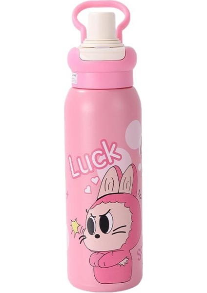 Çizgi Film Sevimli Çift Içecek Pipet Paslanmaz Çelik Termos Dak (Yurt Dışından)