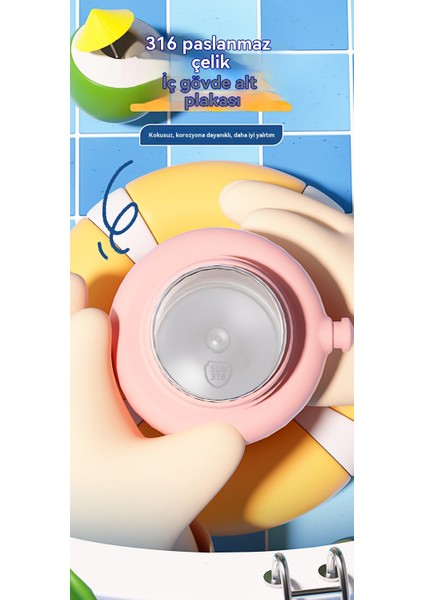 Karikatür Çocuk Büyük Kapasiteli 316L Paslanmaz Çelik Termos Dak (Yurt Dışından) modelleri