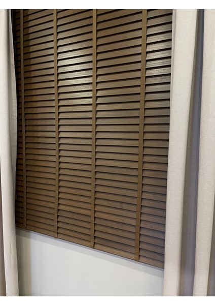 Kahverengi %100 Orijinal Ahşap Jaluzi Perde 50 mm Ofis Modern ve Tüm Mekanlar Için fırsatları