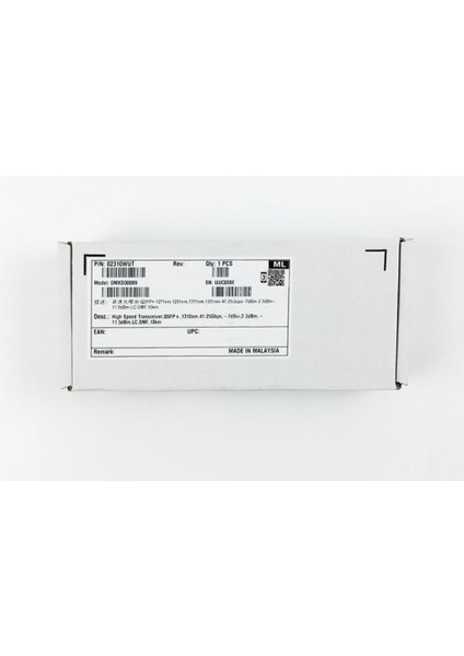 02310wut 40g Qsfp+ 1310nm 10km Single Mode Transceiver – , Sıfır